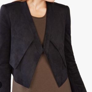 BCBGMAXAZRIA Luke Faux Suede Cropped Blazer